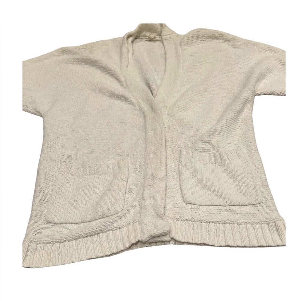 Dakini Snap Button Cotton Knit Cardigan Sweater | Off White | Size S - Picture 5 of 5